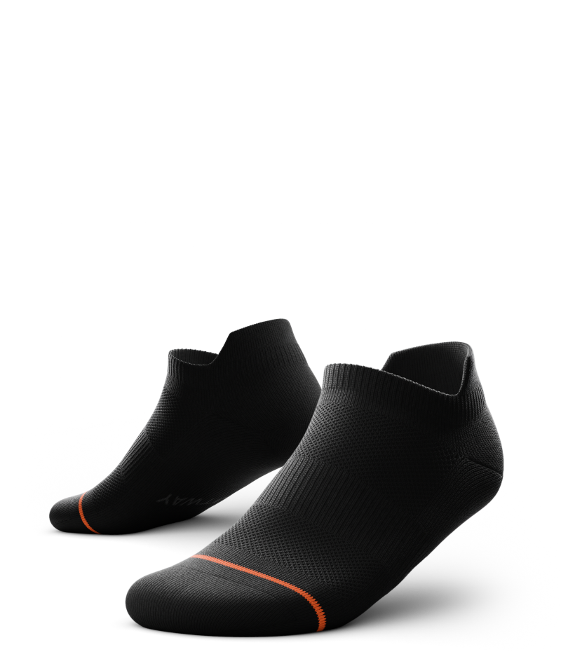 Flagship Black Athletic Ankle Socks