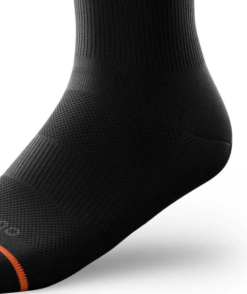 Flagship Black Athletic Crew Socks