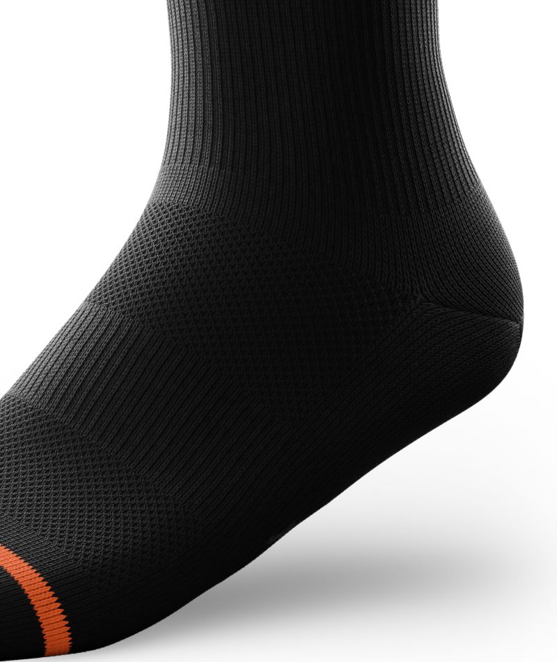 Flagship Black Athletic Knee High Compression Socks 3-Pack