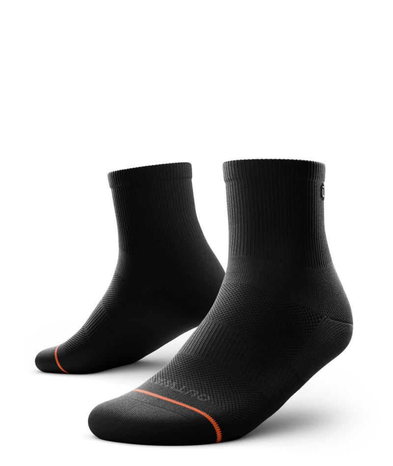 Flagship Black Athletic Quarter Socks