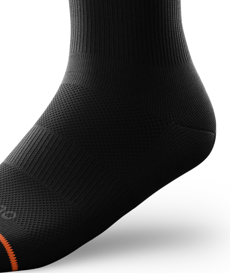 Flagship Black Athletic Quarter Socks