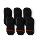 Flagship Black Athletic Ankle Socks 6-Pack