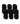 Flagship Black Athletic Ankle Socks 6-Pack