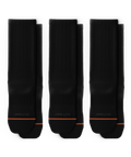 Flagship Black Athletic Crew Socks 3-Pack