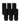Flagship Black Athletic Quarter Socks 6-Pack