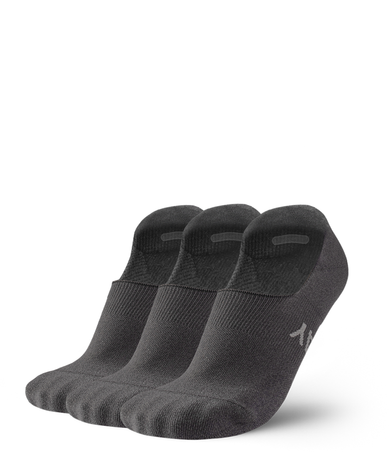 Flagship Grey No Show Socks 3-Pack