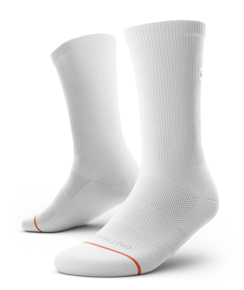 Flagship White Athletic Crew Socks