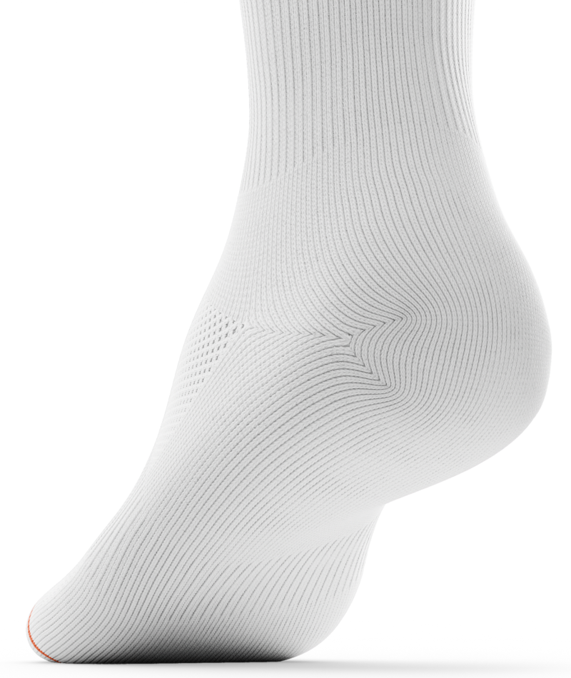 Flagship White Athletic Crew Socks