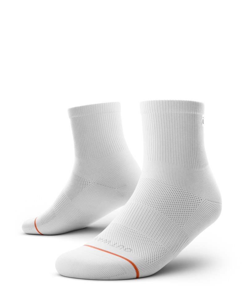 Chaussettes de sport de quart blanches emblématiques