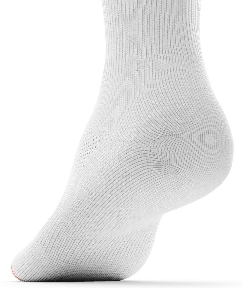 Flagship White Athletic Quarter Socks