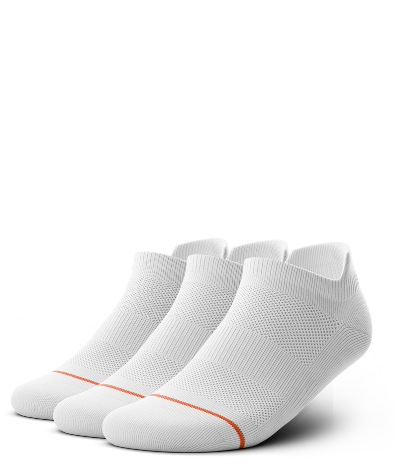 Flagship White Athletic Ankle Socks 3-Pack