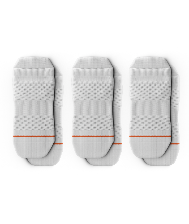 Flagship White Athletic Ankle Socks 3-Pack