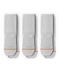 Lot de 3 chaussettes de sport blanches quart de hauteur Flagship