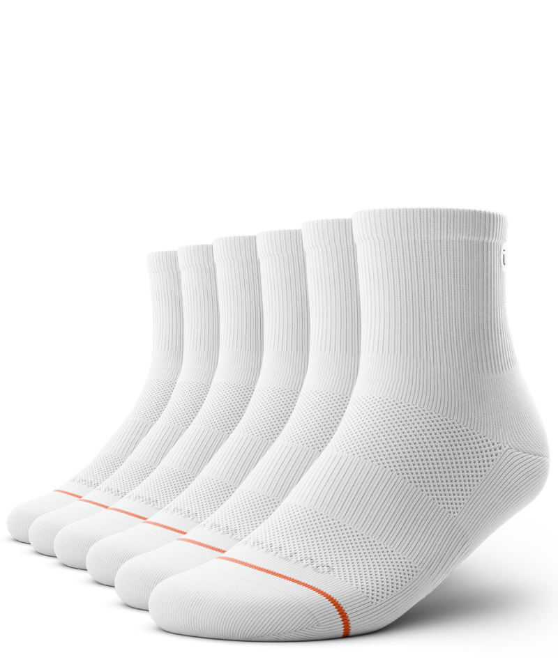 Lot de 6 chaussettes de sport basses blanches Flagship