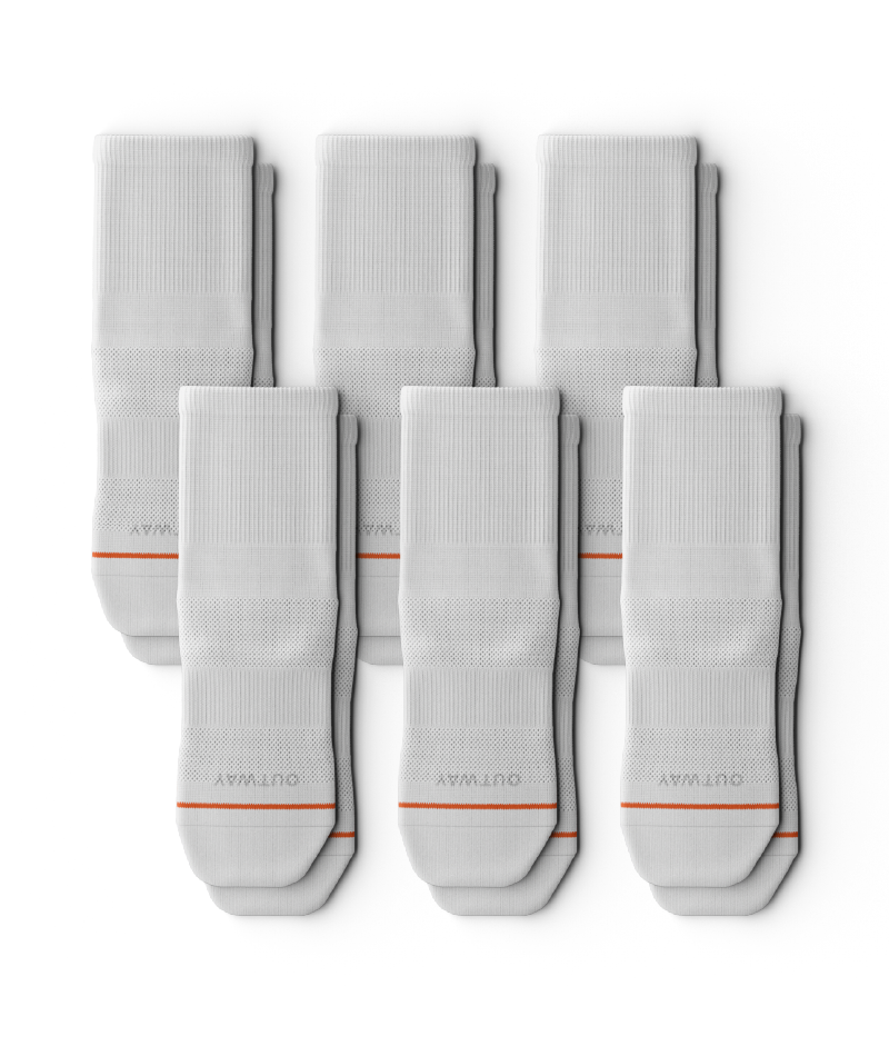 Lot de 6 chaussettes de sport basses blanches Flagship