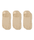 Flagship Beige No Show Socks 3-Pack