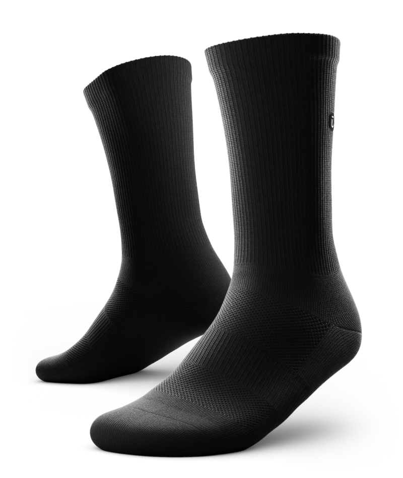 Chaussettes d'équipage noires athlétiques emblématiques V1
