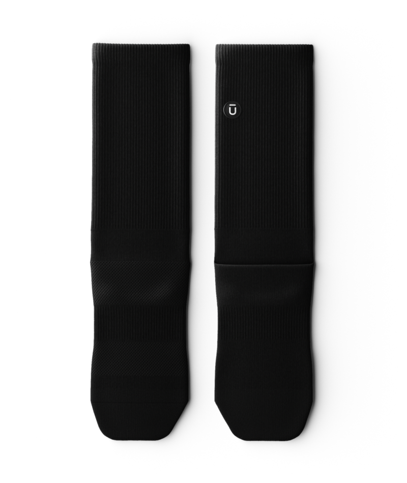 Chaussettes d'équipage noires athlétiques emblématiques V1