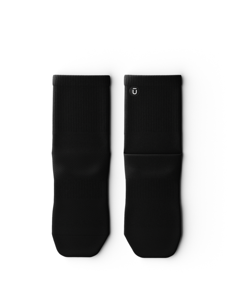 Chaussettes courtes de sport noires Flagship V1