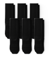 Chaussettes ras du cou de sport noires emblématiques V1, paquet de 6