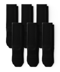 Chaussettes ras du cou de sport noires emblématiques V1, paquet de 6