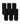 Flagship Black Athletic Quarter Socks 6-Pack