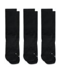 Flagship Black Merino Wool Lite Crew Socks 3-Pack