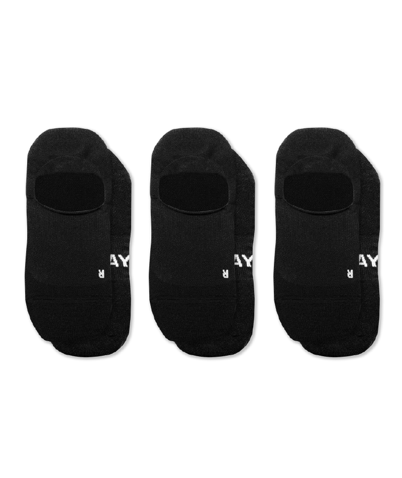 Flagship Black No Show Socks 3-Pack