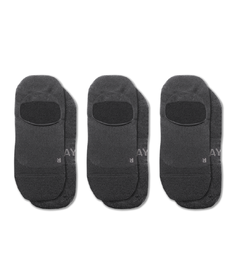 Flagship Grey No Show Socks 3-Pack