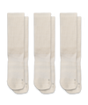 Flagship Off White Merino Wool Lite Crew Socks 3-Pack