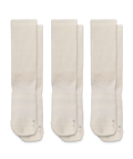 Chaussettes mi-hautes en laine mérinos écru Off-White, pack de 3 (modèle phare)