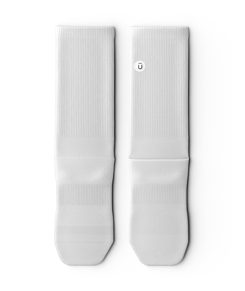 Flagship White Athletic Crew Socks V1