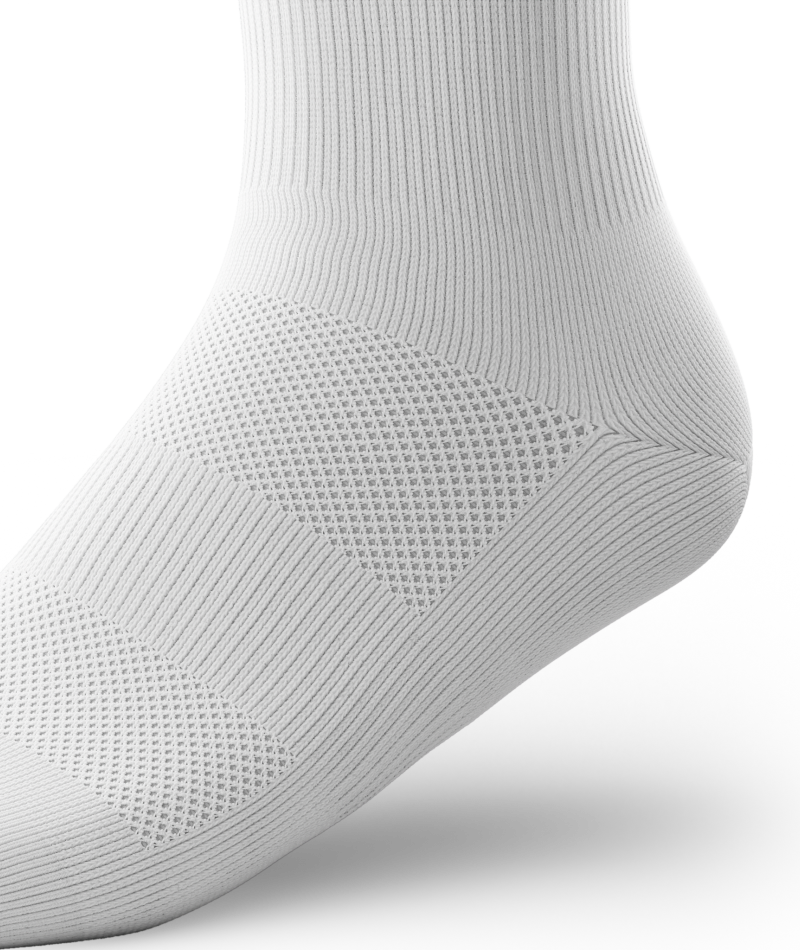Chaussettes de sport blanches montantes V1 (paquet de 6)