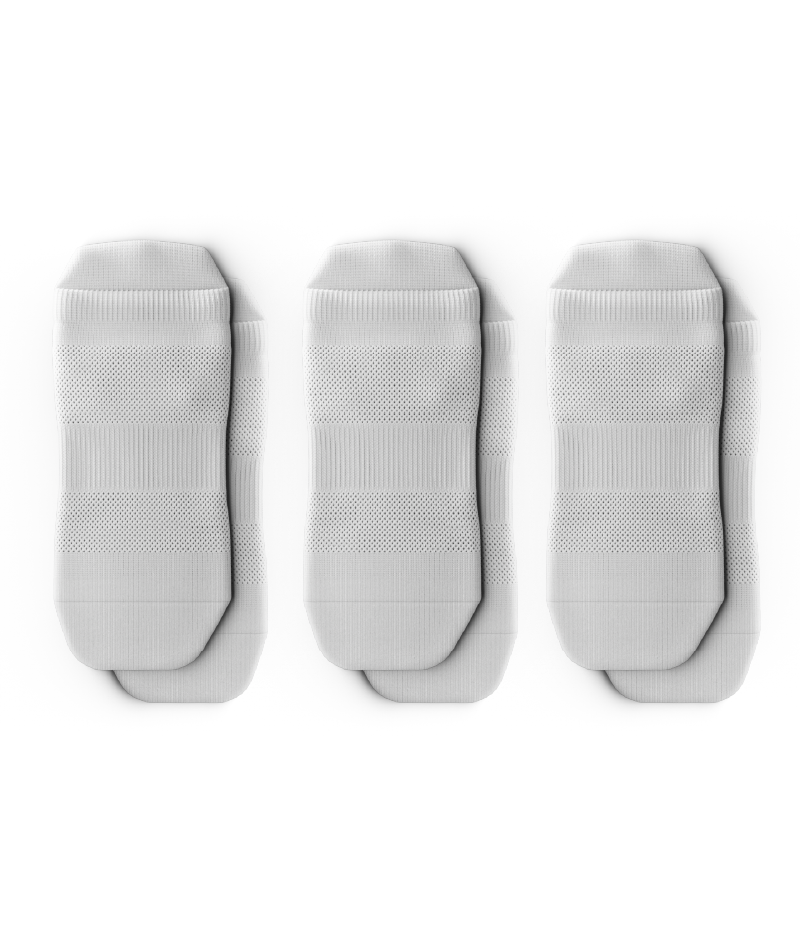 Flagship White Athletic Ankle Socks V1 3-Pack
