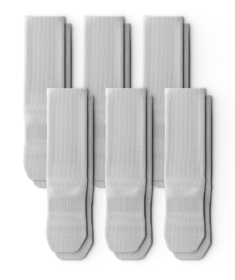 Chaussettes de sport blanches montantes V1 (paquet de 6)