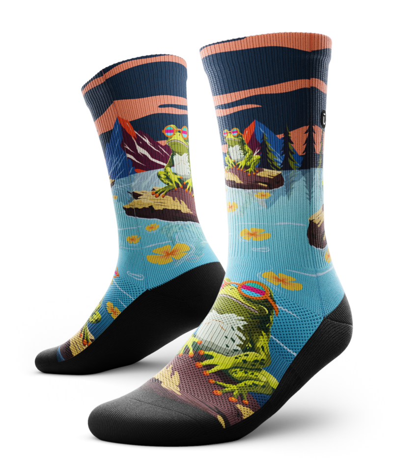 Frogged Crew Socks