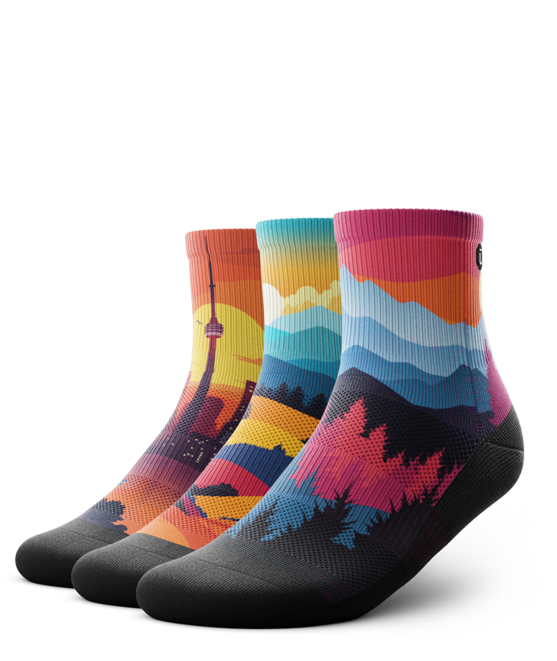 Golden Hour Athletic Quarter Socks 3-Pack