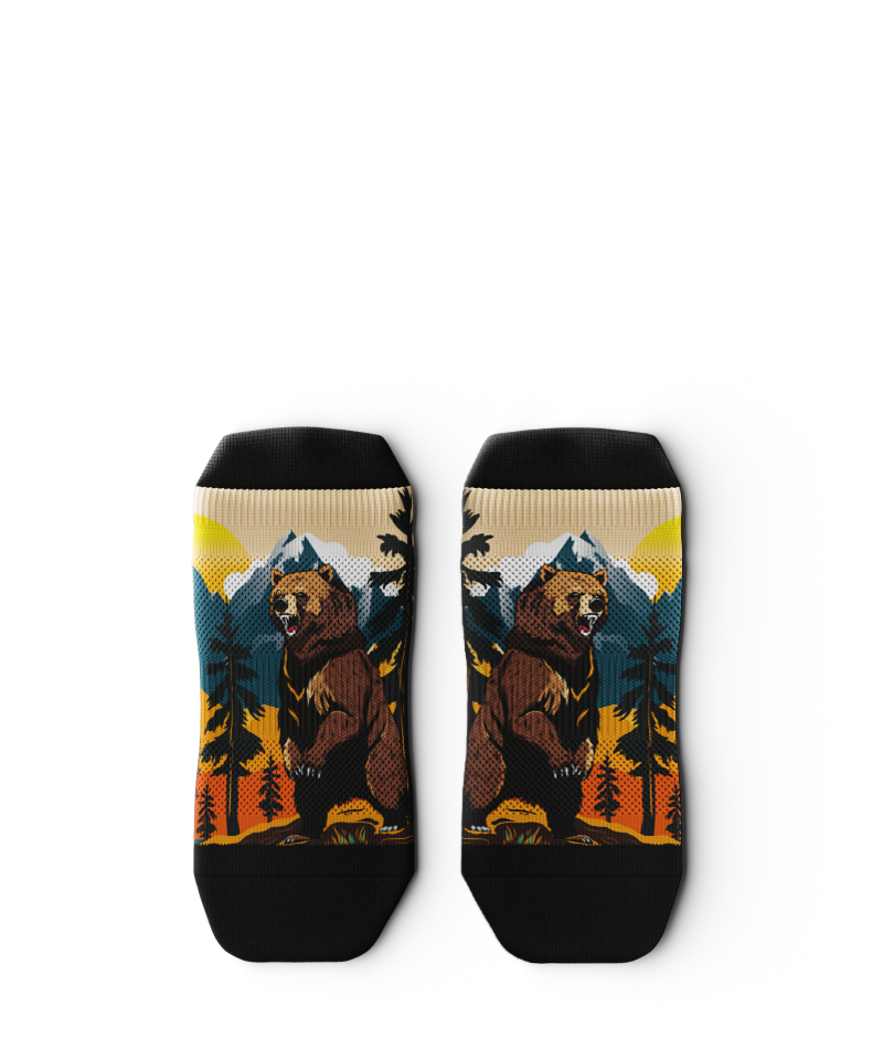 Grizzly Bear Ankle Socks