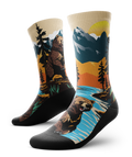 Chaussettes d'équipage sportives ours grizzly