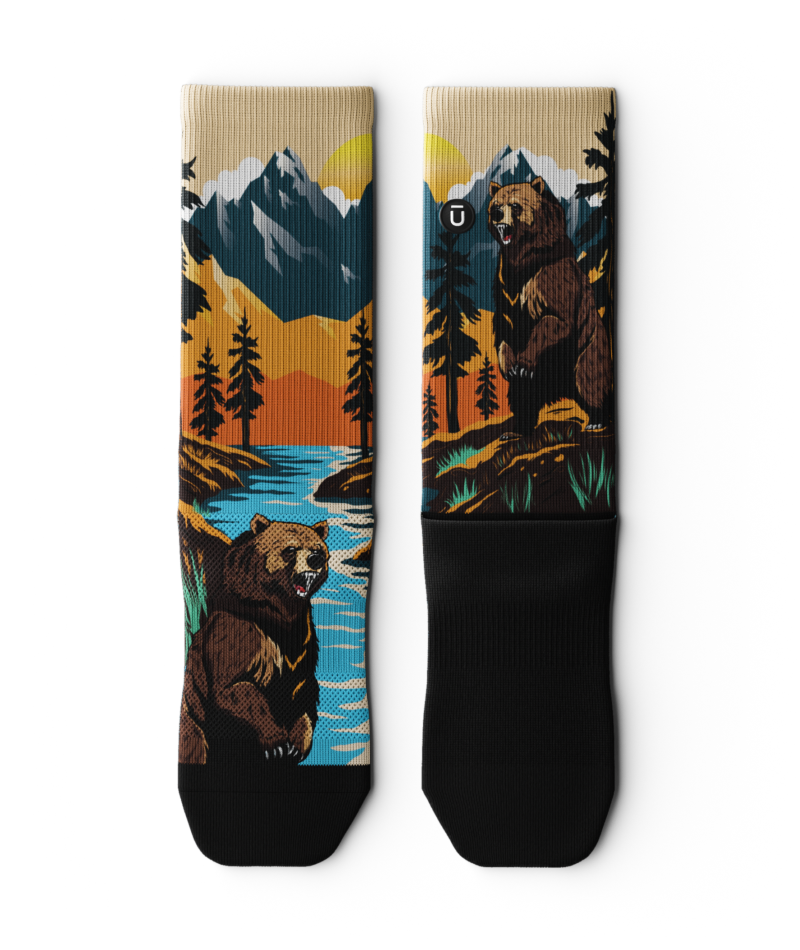 Grizzly Bear Athletic Crew Socks