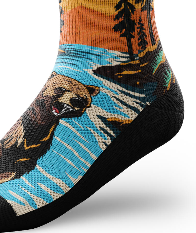 Grizzly Bear Athletic Crew Socks