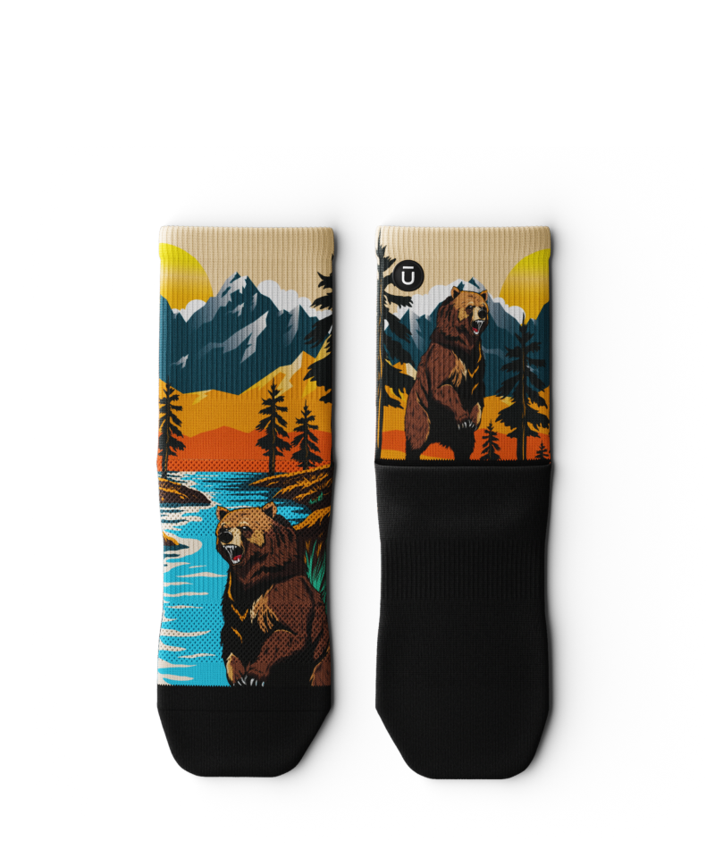 Grizzly Bear Quarter Socks