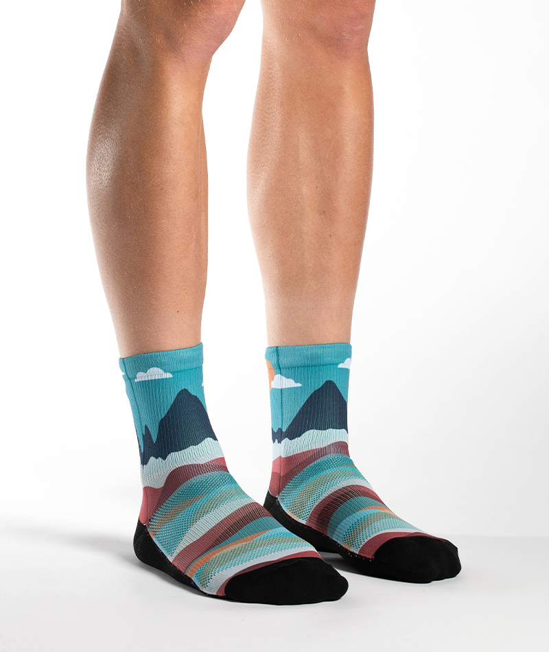 Head In The Clouds Athletic Quarter Socks