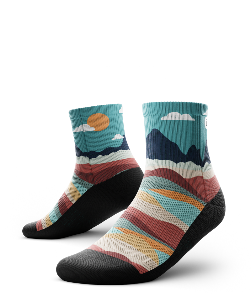 Head In The Clouds Athletic Quarter Socks