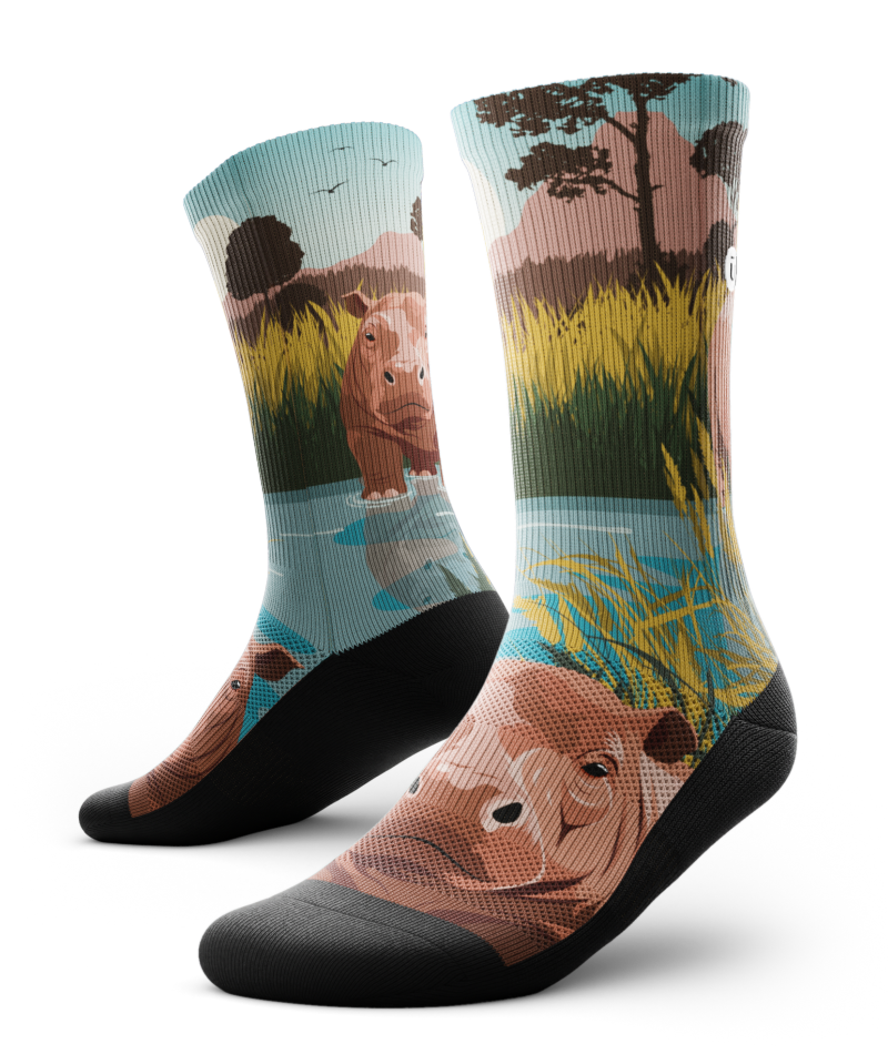 Hippo Crew Socks