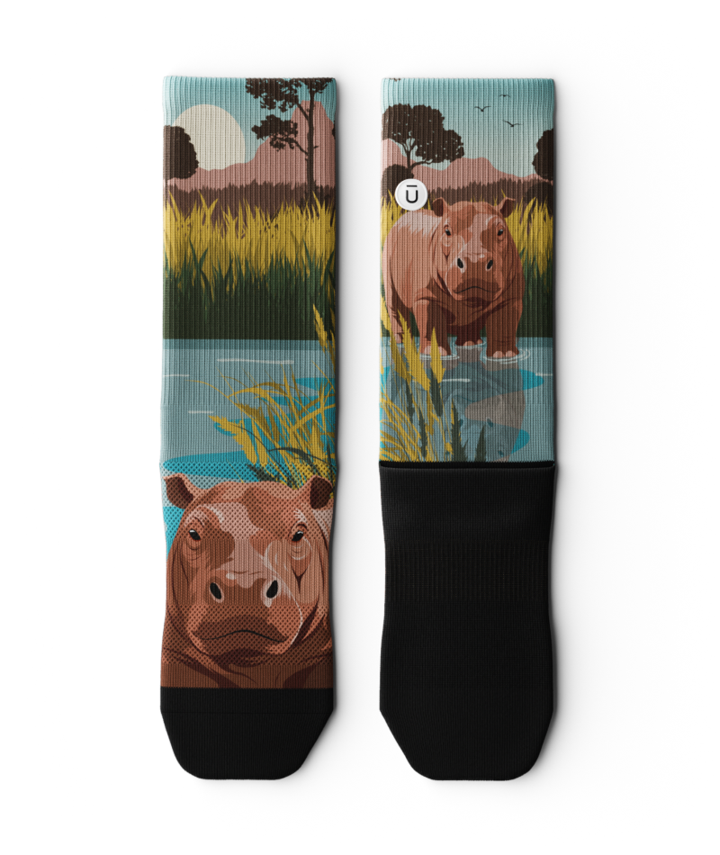 Hippo Crew Socks