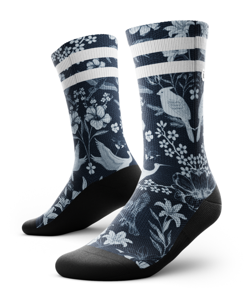 Indigo Flight Athletic Crew Socks