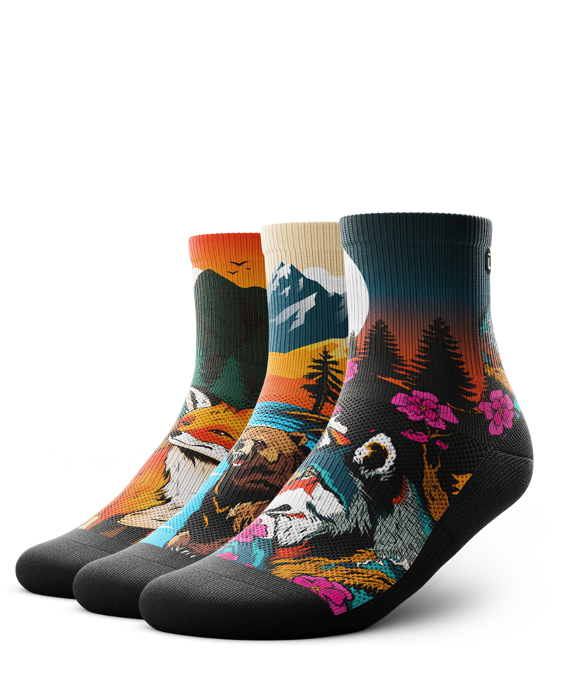 Into The Woods Quarter Socks 3-Pack