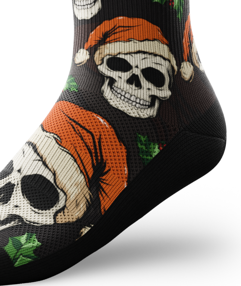 Jingle Bones Athletic Quarter Socks