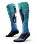 Chaussettes de contention hautes pour le sport Motif chaton